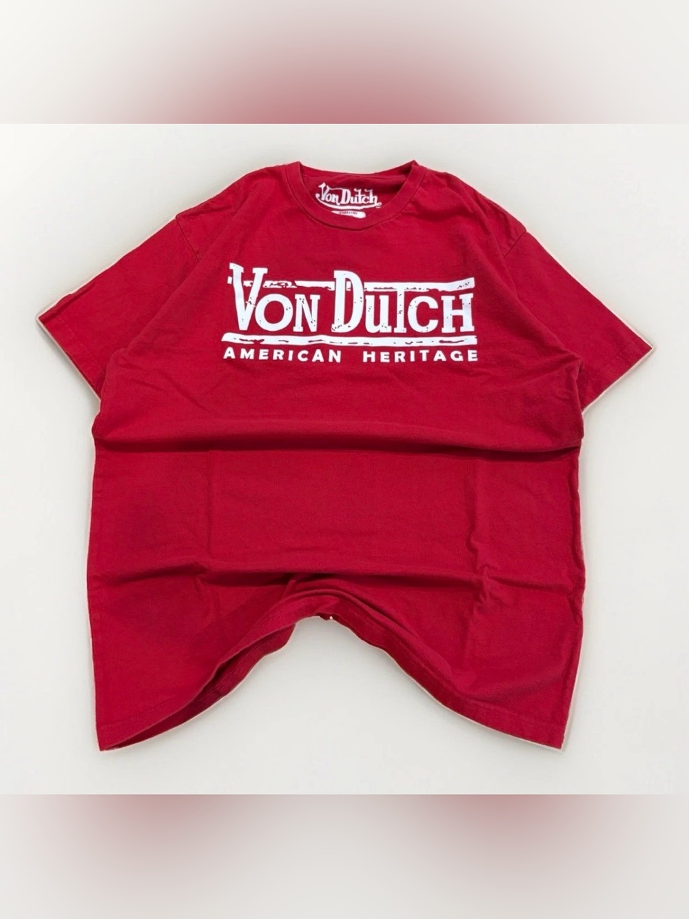 Von Dutch T-Shirt Basic Y2K Tee Size Medium Streetwear Logo American Heritage
